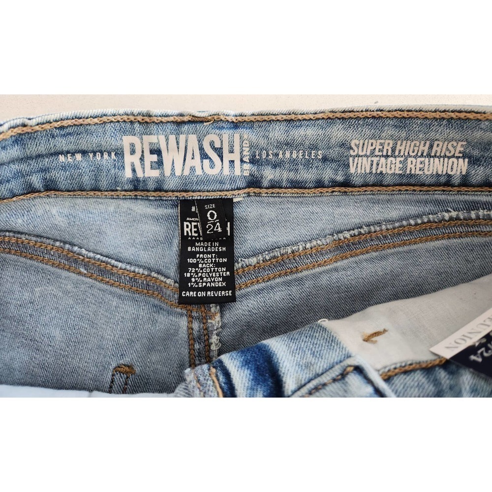 New York REWASH Brand Super High Rise Shorts Size 24, 0 - Picture 4 of 4